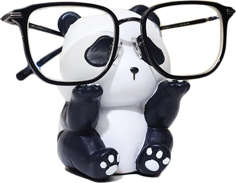 JARPSIRY Cute Panda Glasses Display Stand for Nightstand, Funny Animal Decorative Eyeglass Sunglass Holder, Home Office Desk Decoration - Image 1